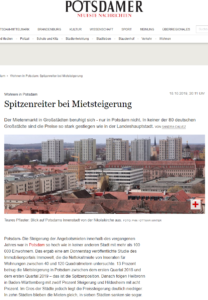 PNN 18.10.2019 - PNNPotsdam - Wohnen in Potsdam: Spitzenreiter bei Mietsteigerung